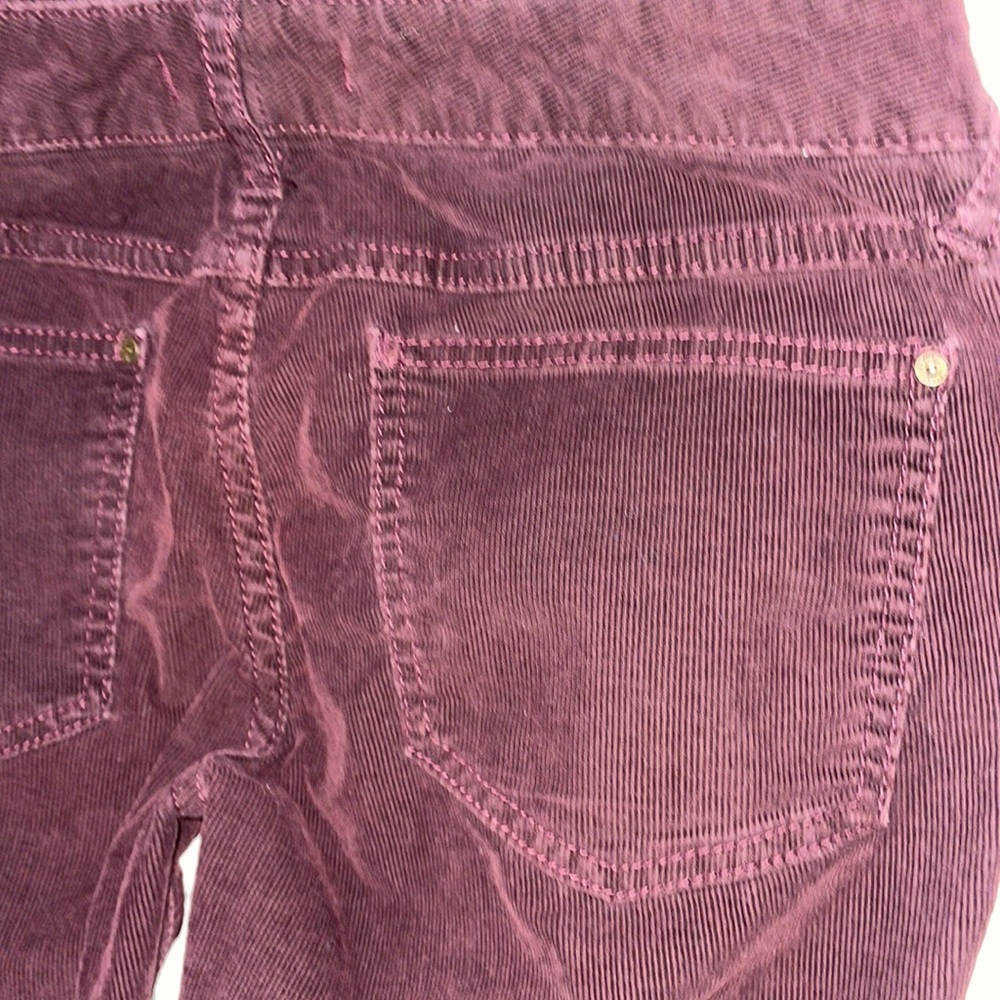 Free People Stretch Low-Rise Skinny Corduroy Maroon 28 - Picture 9 of 13